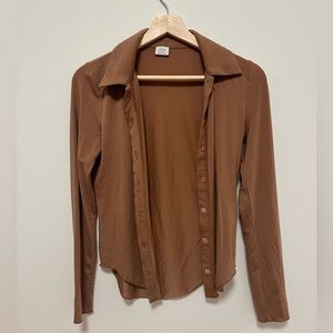 NWOT Wilfred button up long sleeve blouse